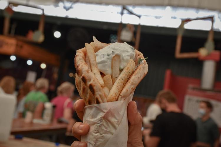 Greek Gyros with Fries - Wraps Recipe